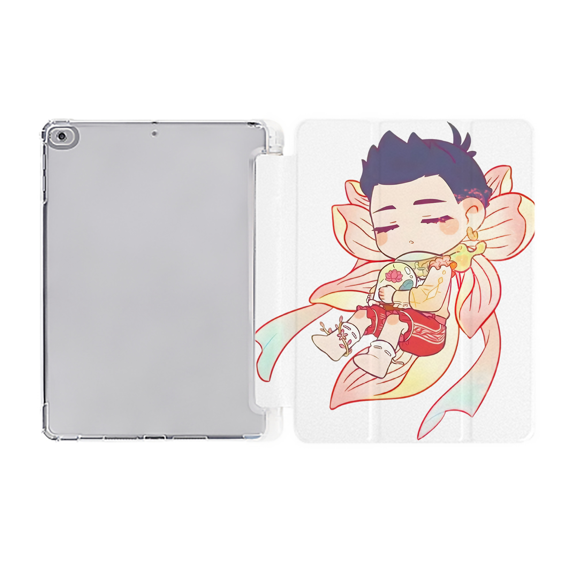 （画像用） Ne Zha 2 ナタ 魔童の大暴れ IPad ケース ペン収納付き 三つ折りスタンド PUレザー×シリコン 対応機種9.5/10.5/10.9インチ